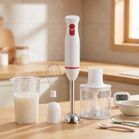 Mixeur Plongeant Électrique Compact 500-600W à 2 Vitesses en ABS, Hachoir/Fouet avec Moteur en Cuivre Pur, Broyeur à Glace Domestique