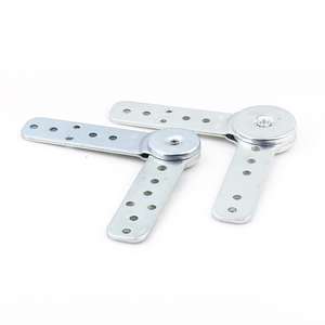 Charnières plates entièrement fermées en fer moderne, supports à angle droit, fermeture douce, 90-180 degrés, porte d'armoire de cuisine, marque GQK - Product Image 1