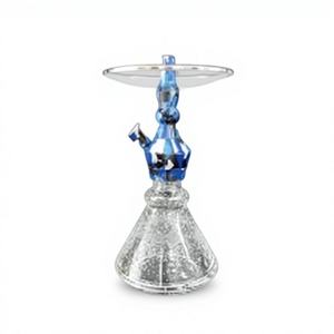Cachimba de Vidrio Azul con Base Transparente y Soporte para Pipa de Agua, para Uso en Salones, Bares y Hogares - Product Image 1