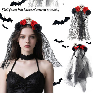 Disfraz de <span class=keywords><strong>Diablo</strong></span> para Adultos en Oferta, Diadema con Cuernos y <span class=keywords><strong>Cola</strong></span> Dividida, Lazo Rojo, Accesorios para Cosplay de Fiesta - Product Image 6