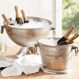 Seau à glace en acier inoxydable pour hôtels et restaurants, grand refroidisseur à champagne, seau à glace pour la bière, pour la maison et les fêtes, bac à vin - Product Image 2