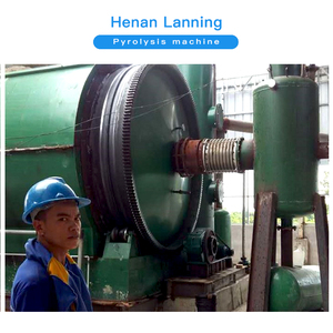 Lanning <span class=keywords><strong>haute</strong></span> qualité escarpement pneu pyrolyse usine déchets plastique recyclage convertir en biochar et bio-huile machine de pyrolyse - Product Image 5