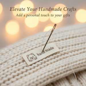 Eco-friendly fabric <b>labels</b> for garment manufacturing and <b>name</b> tags; rectangular in shape; screen-printed suitable for clothing - Product Image 4