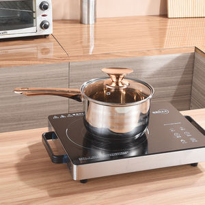 Современный дизайн, экологичный набор посуды из нержавеющей стали из 12 предметов, со стеклянными крышками, подходит для посудомоечной машины и духовки, с возможностью индивидуального заказа, для газовых плит (не для электрических) - Product Image 3