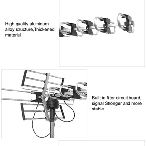Dài phạm vi kỹ thuật số 360 độ HDTV trên không có thể gập lại ngoài trời TV Antena Omni điều khiển từ xa xoay TV <span class=keywords><strong>Antenna</strong></span> - Product Image 3