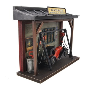 Ferro Metallo Artigianato Modello di <span class=keywords><strong>Auto</strong></span> Ornamenti In Metallo MDF Retro Shopfront Modello di Home Office Bar Mestieri Della Decorazione Dell'annata Della Decorazione Della Parete - Product Image 2