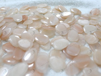 Perles plates en pierre d'aventurine rose à facettes pour la fabrication de bijoux