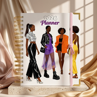 Organiseur-planificateur journalier A5 personnalisé avec reliure spirale Zm, 100 feuilles de papier offset, couverture en papier, édition cadeau