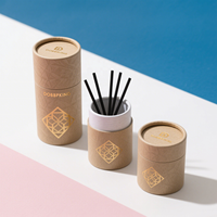 Décoration de maison de luxe arôme parfumé Kraft boîte d'emballage ronde diffuseur de roseau bouteille emballage Tube