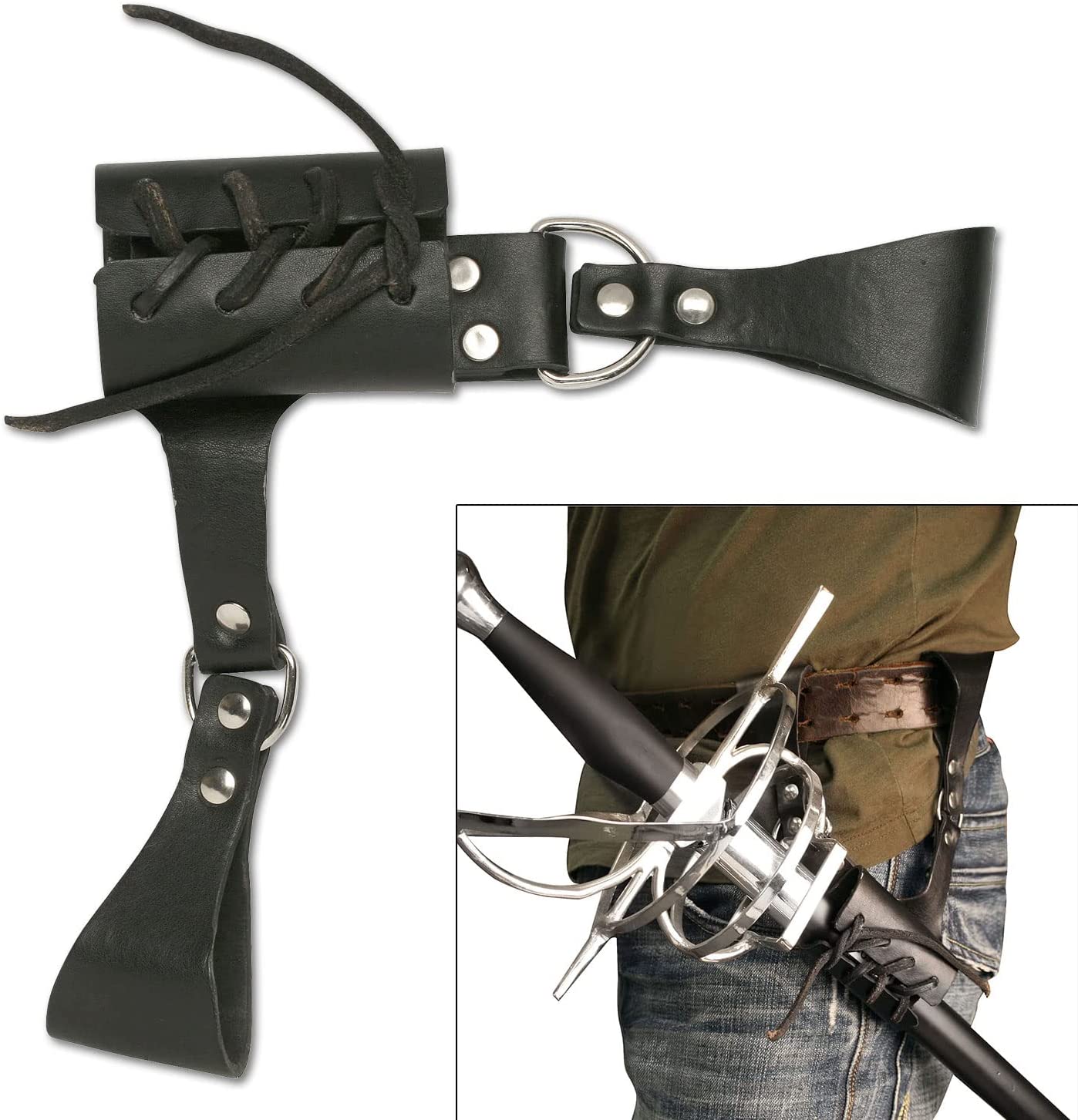 Универсальный Кожаный Меч стальная фурнитура, регулируемая шнуровка для правильной посадки, предназначенная для широкого спектра