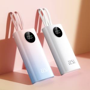 Cadeaux personnalisés avec logo, chargeur portable, batterie externe avec câble, 10000 mAh, PD 22,5 W, charge rapide, petite batterie externe pour Android - Product Image 2