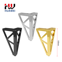 HUAWEI Pieds de table creux Accessoires de quincaillerie de canapé 150mm Métal Chrome V Forme Triangle Pieds de meubles