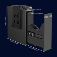 Coffre-fort domestique antivol à accès par empreinte digitale, coffre-fort dissimulé pour armes à feu, table de chevet avec serrure à clé, en acier laminé à froid, taille personnalisée OEM/ODM