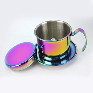 Uso domestico manuale caffè birraio acciaio inossidabile Phin caffettiera vietnamita Kit caffè freddo - Product Image 3