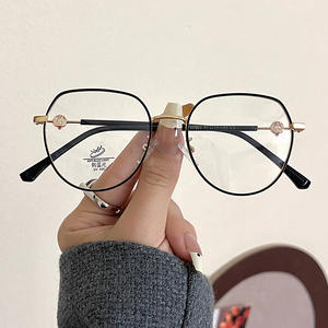 กรอบแว่นตาโลหะทรงสี่เหลี่ยม Qianai รุ่น S4-22050 ป้องกันแสงสีฟ้า กรอบเต็ม Unisex เลนส์ AC ดีไซน์ทรงไม่สมมาตร - Product Image 5