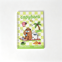 Carnet à spirales A5, carnet à spirales Kawaii, carnet à spirales personnalisé à couverture rigide en gros, carnets à spirales imprimés Capybara pour enfants