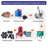 Machine hydraulique de fabrication de briquettes de charbon de bois de sciure de bois PLC en acier inoxydable