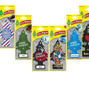 Arbre Magique Mono <span class=keywords><strong>Parfum</strong></span> pour voiture <span class=keywords><strong>Parfum</strong></span> intense structuré Fabriqué en Chine Pack de 6 pièces mélangées Salon de coiffure Supernova Pin noir frais - Product Image 1