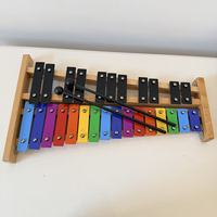 27 Keys Glockenspiel Xylophone Full Size 27 Note Colorful Wood Keys Educational for Adults & Kids