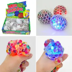 Cápsulas de juguete Bolas Estrés Malla Cuentas Bola Venta al por mayor Elástico Ventilación Antiestrés Fidget Squeeze Uva Juguete