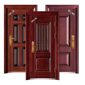 Portes d'entrée principales <span class=keywords><strong>en</strong></span> acier modernes antivol pour l'extérieur, vente <span class=keywords><strong>en</strong></span> gros d'usine avec serrure - Product Image 3