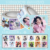 500 autocollants en rouleau style photocarte Kpop, mignons, pour filles, autocollants carrés pour journal, scrapbook, voiture, réfrigérateur, vente en gros