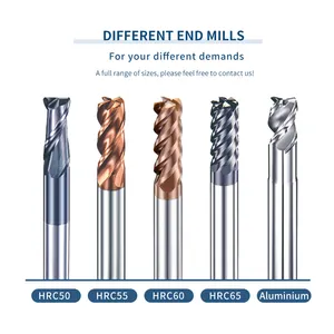 High Feed Solid Carbide Endmills Flat Square End Mill CNC Machine Tool Cutting Chamfer Tool Face Milling Cutter For Metal