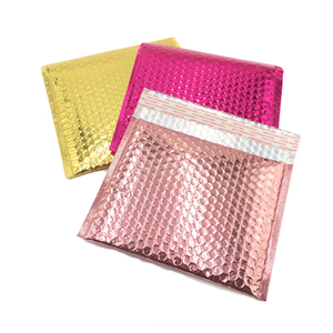 Sac à bulles <span class=keywords><strong>rose</strong></span> écologique, en polyester, personnalisé, taille 6x9, 50 pièces - Product Image 4