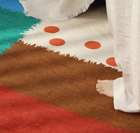 Tapis de salon rétro pour canapé, fabriqué à la machine, adapté aux animaux domestiques, antidérapant, lavable, antimicrobien, facile d'entretien