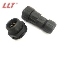 Connecteur de montage sur panneau à visser étanche IP68 pour câble électrique M25, 18 broches, extérieur, 2, 3, 4, 5, 6, 7, 8, 20 broches