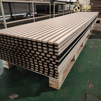Usine AoRong bonne qualité panneaux acoustiques muraux en bois plafonniers décoration intérieure pour la maison diffuseur de son panneau mural