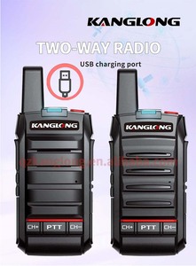 Kanglong T-230 xách tay siêu mỏng USB Walkie-Talkie nhỏ hai chiều cho đài phát thanh với tính năng ban nhạc không khí - Product Image 2