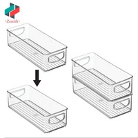 Garde-manger Armoire Réfrigérateur Congélateur Étagères Comptoir Snacks Titulaire En Plastique Cuisine Organisateur De Stockage Titulaire Bin avec Poignées