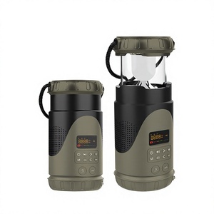 Radio météo portable avec bande NOAA, AM, FM, haut-parleur Bluetooth, lampe d'urgence à manivelle solaire pour le camping en plein air - Product Image 1