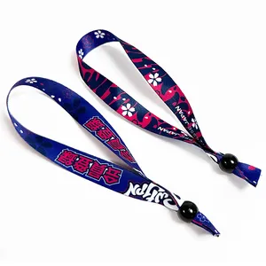 Best Selling Items Cheap Custom Polyester Fabric Japan Club Wristbands Sublimation Cloth Wristbands For Events