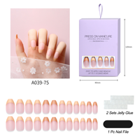Ongles en acrylique faits à la main, vente en gros, 24 pièces, faux ongles faits à la main de haute qualité