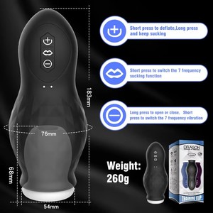 High Quality Electric Male Masturbator Cup with Suction 10 <b>Vibration</b> Modes ABS/Silicone 100% Waterproof Adult Sex Toy - Product Image 6