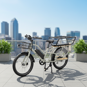 Bicicleta Eléctrica de Carga con Cola Larga, Batería de Litio de 48V 15Ah, 7 Velocidades, Remolque de Aleación de Aluminio, Controlador Digital Inteligente, <span class=keywords><strong>Desviador</strong></span> - Product Image 1