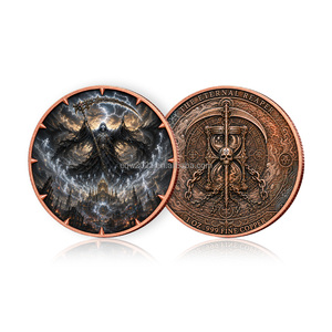 <span class=keywords><strong>Série</strong></span> Grim Reaper, pièce de collection ronde en cuivre de 1 once, motif UV, bateau fantôme, cyberpunk, trône de l'enfer, gothique - Product Image 6