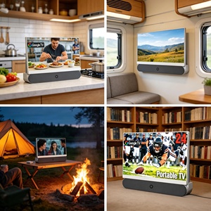 Televisor Inteligente Portátil de 24 Pulgadas con Altavoz, 12 V CC, 3 Horas de Duración de la Batería, para Cocina, Camping y Exteriores - Product Image 3
