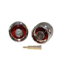 Conector coaxial de crimpado RG213 RG8, conector macho N, 2 unidades