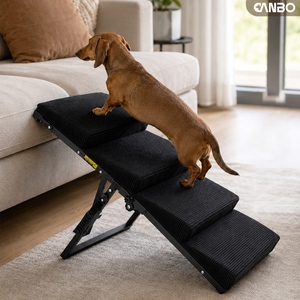 <span class=keywords><strong>Escalier</strong></span> pour chien CanboPet Dachshund pour chambre à coucher, <span class=keywords><strong>rampe</strong></span> pour lit, pliable, portable, réglable, <span class=keywords><strong>escalier</strong></span> pour canapé pour animaux de compagnie - Product Image 1