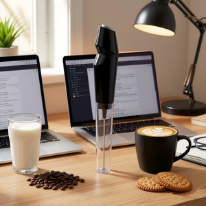 Espumador de Leche Eléctrico de <span class=keywords><strong>Mano</strong></span>, Batidor de Acero Inoxidable 304, Mezclador de Bebidas de Alta Velocidad para Café, Latte, Matcha, con Logotipo Personalizado - Product Image 4
