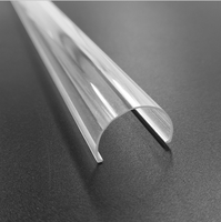 Diffuseur de couverture de lumière en plastique extrudé personnalisé transparent pour lampe d'armoire à LED