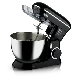 Robot culinaire multifonction RAF 1400W 3-en-1 avec bol en acier inoxydable de 8L, 6 vitesses, fonction Pulse et couvercle anti-éclaboussures - Product Image 3