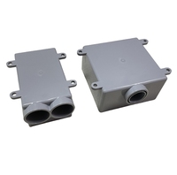 Boîte de dispositif étanche FSE 2-Gang Boîte de prise de jonction isolante en PVC gris 1 In Hub Coupling Type Boîte électrique ETL Listé