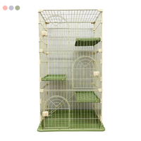 Cage de luxe pour chat solide multicouche conception amovible grand espace mousqueton fixation forte Durable Cage pour animaux de compagnie sécurité porte serrure boîte