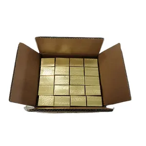 Z21GL #21 boyut altın folyo karton takı kutuları 2-1/2 x1-1/2x7/8 pamuk dolgulu halka kutuları