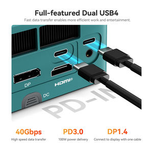 Beelink SER7 7840HS R7 Mini PC da Gaming Industriale, 32G RAM DDR5, 1T SSD <span class=keywords><strong>M</strong></span>.<span class=keywords><strong>2</strong></span> NVME, Alimentazione Magnetica, Ryzen7, Windows 11 Desktop - Product Image 4