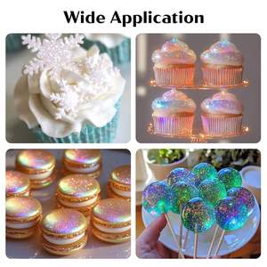 Paillettes comestibles irisées en titane pour cocktails et boissons, couleur arc-en-ciel, qualité alimentaire, non toxiques, poudre scintillante - Product Image 2